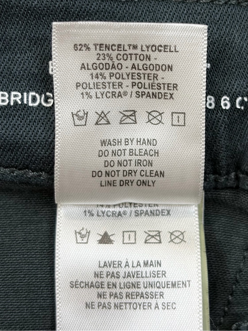 DL1961 Bridget Boot High-Rise Black Flare Raw Hem Jeans (27) - Picture 13 of 14